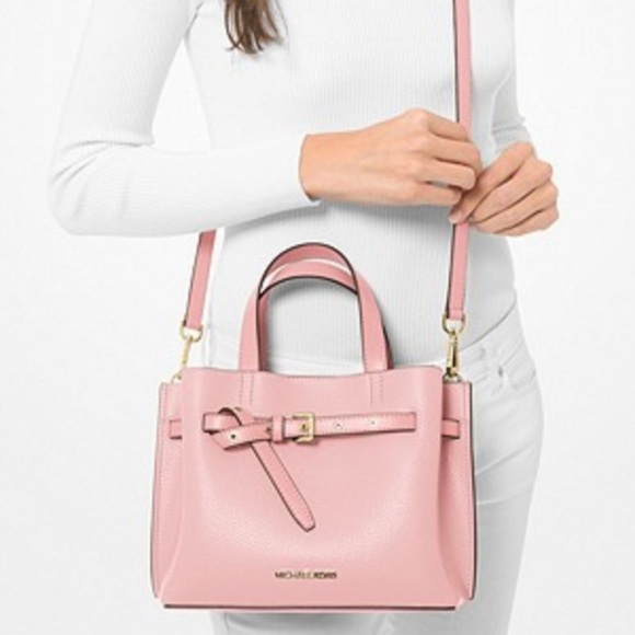 🌷BRAND new michael kors blush pink small pebbled leather satchel crossbody bag - Picture 2 of 10